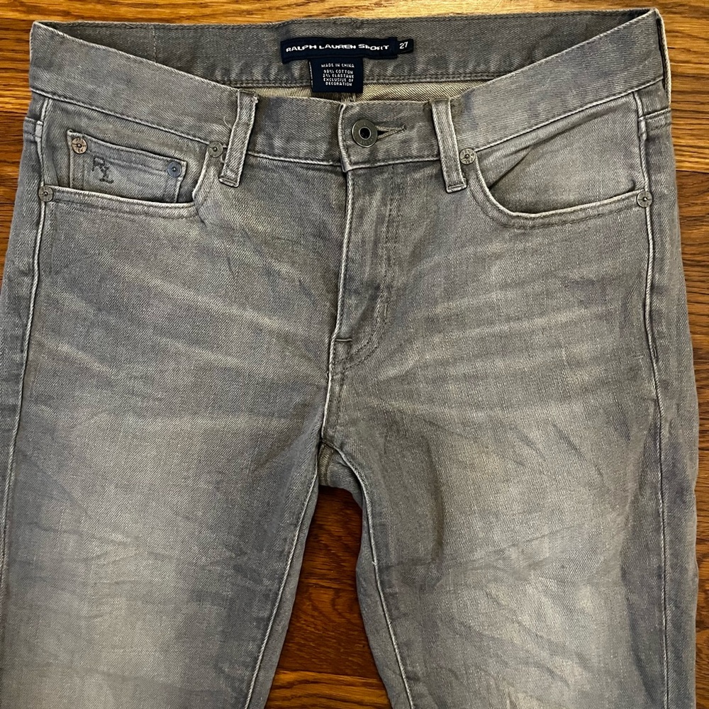 Ralph Lauren Sport Proprietor Denim Gray Designer Jeans Women’s Size 27‎ X 29 - Picture 4 of 9